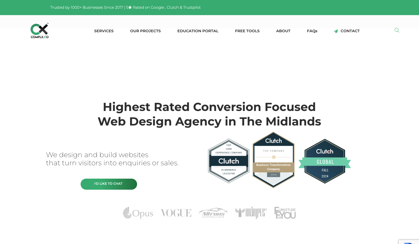 complx.co homepage screenshot