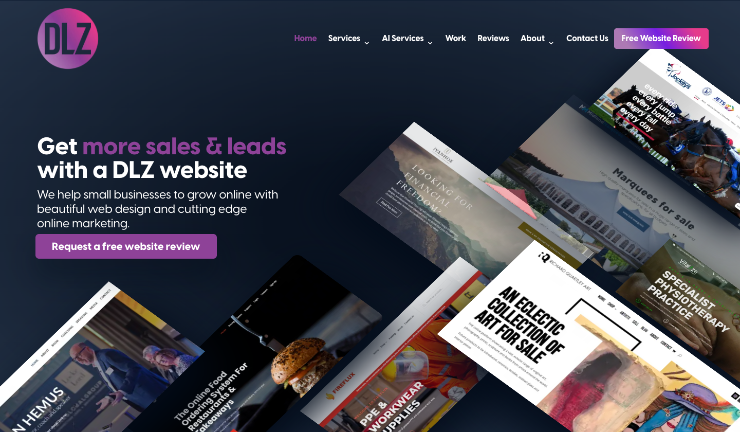 DLZ Design homepage screenshot