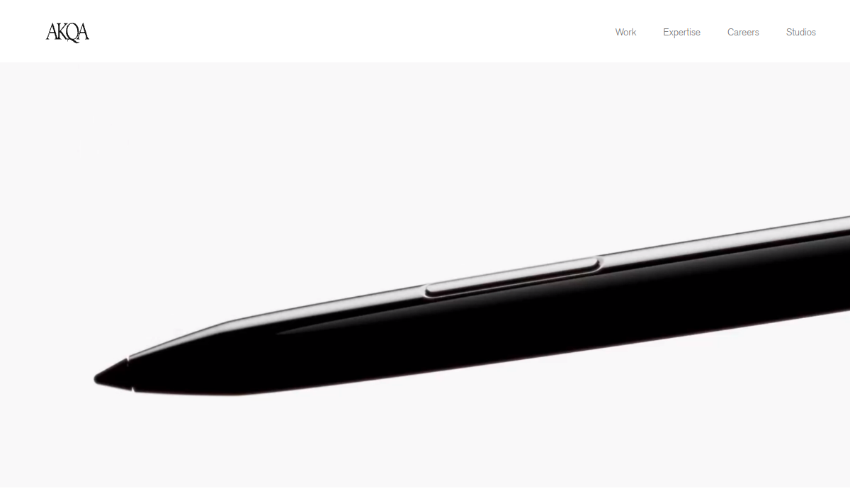 AKQA homepage screenshot