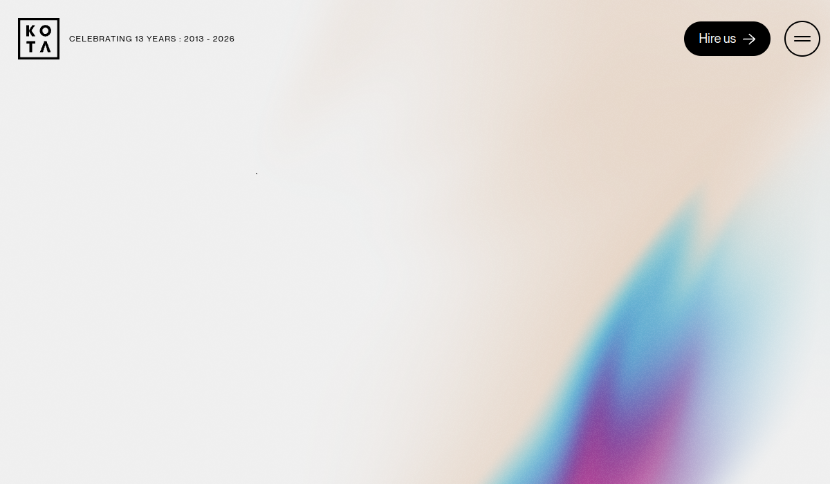 KOTA homepage screenshot